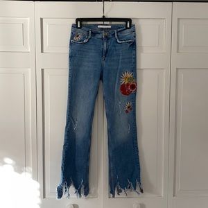 Zara Embroidered Jeans